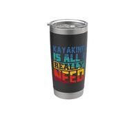 Kayak es todo lo que realmente necesito aventura Vaso térmico de acero inoxidable de doble pared