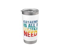 Kayak es todo lo que realmente necesito aventura Vaso térmico de acero inoxidable de doble pared