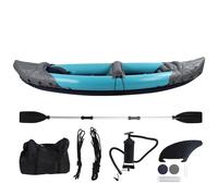 Kayak Inflable Plegable para 2 Personas, Canoa Inflable de PVC Reforzado con protección contra la luz Solar, Kayak portátil Hinchable para Pesca, Rafting y navegación, con