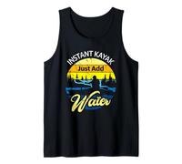 Kayak instantáneo Just Add Water Retro Vintage Style Kayaker Camiseta sin Mangas