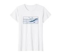 Kayak Mar Piragüismo Navegar Camiseta gráfica económica, Mujer, Blanco, L