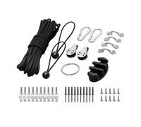 Kayak Mooring Trolley Kit | Cleat Pulleys Rope Pad Eyes Grommets Screws | Mooring System for Kayak Canoes Boat Mounting Hardware Rubber Nuts Screws for Canoe Boat Fishing Storage