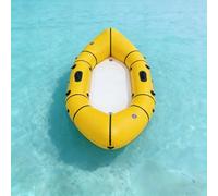 Kayak Pesca Inflable 1/2 Plazas - Packraft PVC Ligero, Barco Plegable Compacto, Hinchado Rápido, Ideal para Bicicleta, Río Y Lago, Incluye Bolsa Transporte(Yellow)