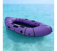 Kayak Pesca Inflable 1/2 Plazas - Packraft PVC Ligero, Barco Plegable Compacto, Hinchado Rápido, Ideal para Bicicleta, Río Y Lago, Incluye Bolsa Transporte(Purple)