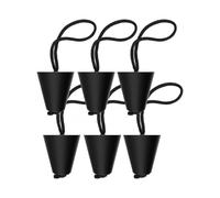 Kayak Plugs Scupper Plugs Kayak Drain Plugs with Lanyard Kayak Plugs for Sit On Top(Black)(6Pcs)