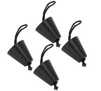 Kayak Scupper Plug 4pcs Scupper Plug Kit con Cordón Flexible Silicona Drenaje Agujeros Tapón Tapón Universal para Kayaks Canoas (Negro)