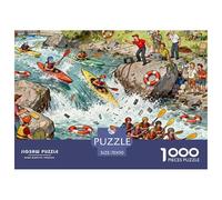 Kayak Whitewater Rapids Run Puzzle De Madera Impermeable DIY Puzzles De 1000 Piezas para Adultos Desafiante Y Estimulante Rompecabezas para Juegos Educativos