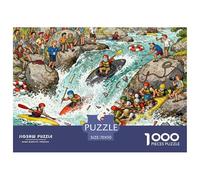 Kayak Whitewater Rapids Run Puzzle De Madera Impermeable DIY Puzzles De 1000 Piezas Regalos para Adultos Imposible Rompecabezas Juegos Educativos