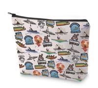 Kayaking Lover Gift My Happy Place - Bolsa de maquillaje con temática de kayak, bolsa de cosméticos con temática de río, regalo para aventureros, My Happy Place