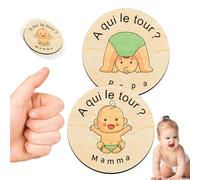 KAYEF 1 Regalo para padres jóvenes, Regalo de nacimiento para padres, Regalo de madera para bebés, Nueva mamá/Futuro papá/Regalo de nacimiento para bebés (Modelo B)