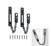 KAYEF 2 piezas de cadena puerta seguridad fuerte, cadena para puerta seguridad, pestillos con cadena con tornillos, para cadenas de seguridad de puertas de casas, escuelas, puertas, ventanas, etc.