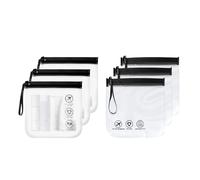 KAYEF 6pcs neceser de viaje transparente, neceser de avión transparente, neceser de viaje líquido, neceser de avión líquido transparente adecuado para viajar bolsa con cremallera, neceser (20 * 20cm)