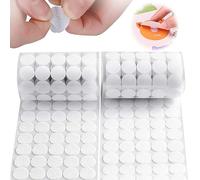 KAYEF Belcro Adhesivo Doble Cara Redondo 20 Mm, 500 Uds Puntos dePegamento Redondos Autoadhesivos, Fuertes Belcros Adhesivos Redondos paraManualidades En Papel, Plástico, Vidrio, Cuero, Metal (Blanco)