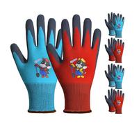 KAYGO 4 pares de guantes de jardinería para niños de 5-7 años, recubrimientos de látex antideslizantes, guantes de protección laboral, adecuados para el trabajo en el patio del jardín, bricolaje (3XS)