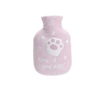 KAYISI Botella de agua caliente, cubierta de felpa de dibujos animados de 350 ml para el invierno, cuerpo cálido, alivio rápido del dolor, comodidad (color: #a) (color: #D)