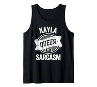 Kayla Cute Queen of Sarcasm Kayla Name Camiseta sin Mangas