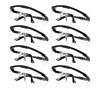 KAYLRE 8 PSC Gafas de seguridad, gafas protectoras transparentes, gafas de protección de seguridad, gafas de seguridad para niños Nerf Gun Battles, uso personal（negro）