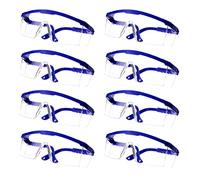 KAYLRE 8 PSC Gafas de seguridad, gafas protectoras transparentes, gafas de protección de seguridad, gafas de seguridad para niños Nerf Gun Battles, uso personal(azul)