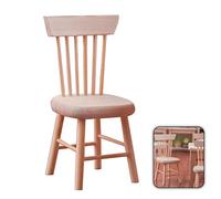 KAYLRE Casa de Muñecas Silla de Mesa de Comedor en Miniatura 1:12 Juego de Modelo de Silla de Muebles y Vajillas en Mini Casa-Silla