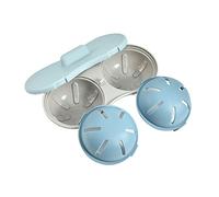 KAYLRE Juego de Escalfadores de Huevos con Microondas, Hervidor de Huevos, Utensilios de Cocina para Cocinar Huevos de Vapor, Recipiente para Huevos de Vapor, Utensilios de Cocina(Azul nórdico)