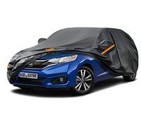 Kayme Funda Coche Hatchback, Compatibles con 2002-2024 Honda Jazz, Transpirable Anti-UV Antipolvo de 7 Capas, Cubierta para Coche con Cremallera y Forro de Algodón.(Entrega en 3-7 días)