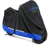 Kayme Funda para motocicleta 300D impermeable para exteriores, resistente a la lluvia y al polvo, lona protectora grande con agujero de bloqueo, ajuste universal Harley Davidson, Indian, BMW Touring,