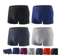 Kaymila Calzoncillos tipo bóxer Elitevienna, calzoncillos tipo bóxer ultra suaves para hombre, ropa interior elástica transpirable, 4 piezas-n, 6XL