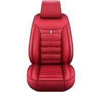 KAYNDO Juegos De Fundas para Asientos De Coche Universales para BMW E46 3 Series 2-Door Coupe/Convertible De Asiento Protector Asiento Coche De Cuero De La PU,5 Seats Full Set-Red