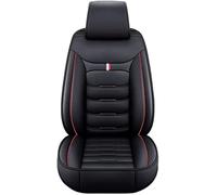 KAYNDO Juegos De Fundas para Asientos De Coche Universales para BMW E46 318 Coupe/Cabriolet De Asiento Protector Asiento Coche De Cuero De La PU,5 Seats Full Set-Black Red