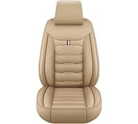 KAYNDO Juegos De Fundas para Asientos De Coche Universales para BMW E46 318 Coupe/Cabriolet De Asiento Protector Asiento Coche De Cuero De La PU,5 Seats Full Set-Beige
