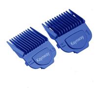 Kaynway Andis Clipper Guards, 1 pieza profesional Clipper Guard Peine Guías con clip magnético para cortapelos Andis - Tamaño #0 - Longitud 1/16 pulgadas (2 unidades, azul)