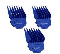 Kaynway Andis Clipper Guards, 3 piezas profesionales de cortaúñas con clip magnético para cortapelos Andis, tamaño #0, longitud 1/16 pulgadas (paquete de 3, azul)