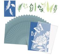 Kayqbonke 36 Piezas Papel de Cianotipia Kit, Papel Impresión Solar Sensible con Herramienta de Acrílico de Alta Transparencia, Cyanotype Kit para Niños Adultos DIY Manualidades