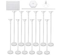 KAYSENSUK 12 juegos de soporte para globos con palets de plástico Kit soporte para globos con base para fiesta de cumpleaños, decoración de bodas, fiestas de jardín y celebraciones