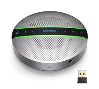 Kaysuda SP300 Altavoz Bluetooth 360º Captura de Voz 6 Micrófonos con cancelación de Ruido y Eco AI, Tiempo de Llamada de 18 Horas, Bluetooth 5.0/USB C/Dongle