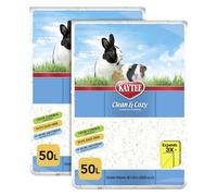 Kaytee Clean & Cozy - Paquete de 2 lechos de Papel Blanco, Fabricados para Animales pequeños, 100 litros