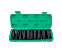 Kayuastt Juego de llaves de vaso de impacto con accionamiento de 1/2 ", 10 Uds., llaves de vaso métricas, cabezal de llave neumática for extracción de neumáticos