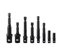 Kayuastt Juego de varillas de extensión de destornillador, 8 Uds., cabeza cuadrada de 1/4 "y adaptador de enchufe hexagonal de 3/8", Compatible con destornilladores eléctricos/neumáticos