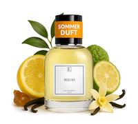 KAZAAR - MIDAS - 50 ml - Eau de Parfum para hombre y mujer - Aromas frutales de cítricos y ámbar cálido - con 20% de aceite perfumado hasta 8 horas de fragancia duradera - de fabricación suiza