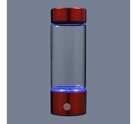 Kazafa Generator de agua de hidrógeno botella de agua de hidrógeno de alta calidad con electrolisis SPE e indicador LED 420 ml generador de salud, botella portátil para viajes y oficina (rojo)