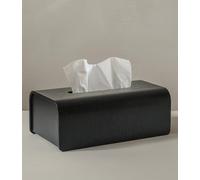 Kazai.® Caja para pañuelos de Papel 'Toke' | Chapa de Madera auténtica certificada FSC® | Dispensador de toallitas húmedas con diseño escandinavo sostenible | Roble, Negro