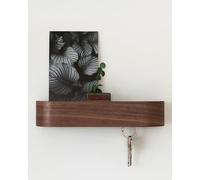 Kazai.® Colgador Llaves Pared 'Fyndig' | Diseño Minimalista de Llavero de Berlín | Porta con Bandeja de Madera con Ganchos | Cuelga para Entrada y Pasillo | Nogal