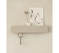 Kazai. Colgador Llaves Pared 'Kian' | Diseño Minimalista de Llavero de Berlín | Porta con Estante de Metal con Ganchos | Cuelga para Entrada y Pasillo | Taupe