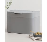KAZAI. Cubo de Basura Cocina 'Elin' | Cubo Basura Orgánica Pequeño 4,5L con Tapa y Filtro de Carbón | Compostador Cocina Orgánico, Contenedor de Compost para Encimera | Gris Piedra