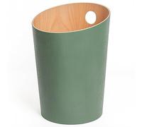 Kazai.® Papelera de Diseño 'Bennet' | Cubo Basura Única para Oficina, Dormitorio, Habitación Infantil y Más | Papelera Hecha de Chapa de Madera Real | Verde