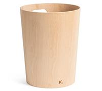 Kazai. Papelera Oficina Madera Auténtica Börje | Cubo de Madera Moderno para Oficina, Habitación infantil, Dormitorio y más | 9 litros | Abedul