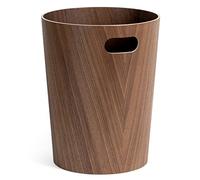 Kazai. Papelera Oficina Madera Auténtica Börje | Cubo de Madera Moderno para Oficina, Habitación Infantil, Dormitorio y más | 9 litros | Nogal