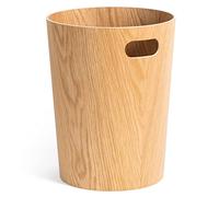 Kazai. Papelera Oficina Madera Auténtica Börje | Cubo de Madera Moderno para Oficina, Habitación infantil, Dormitorio y más | 9 litros | Roble