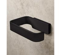 KAZAI. Portarrollos sin taladrar | Porta Rollos de Papel higiénico Adhesivo | Soporte de Papel higiénico para baño en Metal | Negro