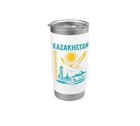 Kazajstán Recuerdo de viaje Almaty Astana Eagle Asia Central Vaso térmico de acero inoxidable de doble pared